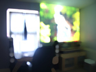 stylised shot of my room and projector on the wall